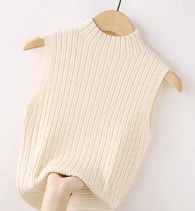 Camisola de Seda de Hielo Tejida a Mano 100% Algodón para Mujer, Ropa Interior de Verano, Camiseta sin Mangas con Cuello Redondo - Product Image 3