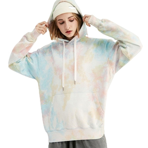 Sweat à capuche tie-dye pour femme, doublure polaire douce et confortable, qualité supérieure, couleurs vives, chaud et pratique, vêtement de sport. - Product Image 1