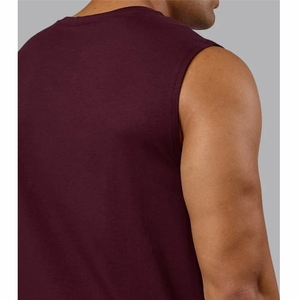 Débardeur de sport pour homme de haute qualité, imprimé sur mesure, sans manches, streetwear fitness, en coton côtelé - Product Image 2
