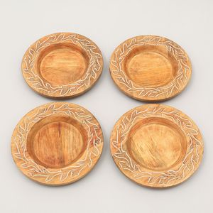 Piatto Decorativo in Legno Artigianale da 13 Pollici, Stoviglie in Legno per Decorazioni da Tavola per Cene e Feste - Product Image 4