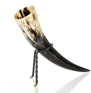 Buffalo Viking Drinking Horn <b>Top</b> Trending Metal <b>Stand</b> Rustic Home Decoration Durable Viking Style Drinking Horn - Product Image 5