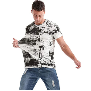 Men's Casual Digital Printing Sublimation T-<b>Shirt</b> 100% Cotton Customized Solid Color Breathable Eco-Friendly - Product Image 2