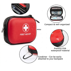 Mini Botiquín <span class=keywords><strong>de</strong></span> Primeros Auxilios <span class=keywords><strong>de</strong></span> 114 Piezas, Impermeable, con Carcasa Rígida <span class=keywords><strong>de</strong></span> EVA, Pequeño Kit <span class=keywords><strong>de</strong></span> Supervivencia Médico para Emergencias al Aire Libre, Camping y Senderismo - Product Image 3