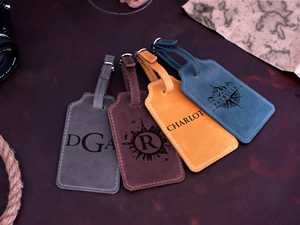 Full Grain Genuine Leather Luggage Tags Privacy Shield Travel Bag Tags Custom Suitcase <b>Name</b> <b>Labels</b> Gift LMP-0288 - Product Image 5