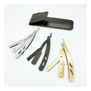 OEM Custom Logo Barber <b>Razor</b> <b>Straight</b> Edge Folding Shaving <b>Razor</b> Stainless Steel Professional Salon Equipment - Product Image 2