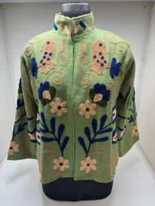 <b>Velvet</b> Suzani hand embroidered <b>jackets</b> with artisan detailing ideal for boutique fashion collections and wholesale - Product Image 5