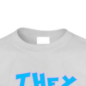 T-shirt blanc à manches courtes et col rond avec imprimé graphique bleu, vêtement décontracté pour tous les jours, streetwear confortable, vêtement unisexe - Product Image 2