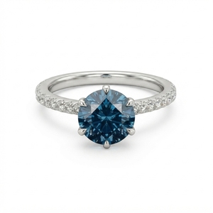 Elegant Luxury Ami Jewels 10k White Gold Prong Setting Diamond <b>Ring</b> IGI Certified Gift <b>for</b> Women and <b>Men</b> - Product Image 1