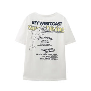 Camiseta Blanca Casual de Manga Corta para Mujer, Cuello Redondo, Corte Holgado, Logotipo Estampado, 100% Algodón Jersey, Transpirable para Primavera/Verano - Product Image 2
