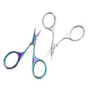 Ciseaux de manucure professionnels à bord arrondi en acier allemand, finition Dall, lames courbées affûtées, durables, pour droitiers - Product Image 4