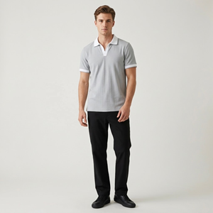 Polo Personalizado para Hombre, Color Verde Niebla y Bosque, Algodón Grueso, Manga Corta, Estilo Casual - Product Image 6