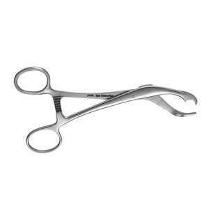 Pince chirurgicale à maintien osseux, courbée latéralement, 175 mm (6 7/5 pouces), fixation à vis et cliquet, largeur de mâchoire 5 mm, instrument orthopédique - Product Image 4