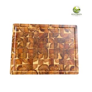 Large Teak Wood Cutting Board End Grain Butcher <b>Block</b> Heavy Duty <b>Wooden</b> Chopping Board Kitchenware - Product Image 2