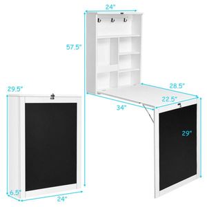 White Wall-Mounted <b>Computer</b> Desk for <b>Office</b> Use - Product Image 5