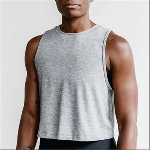 New Arrival Solid Color 100% Cotton Breathable Crocheted Casual Crop <b>Tank</b> <b>Top</b> Custom Logo Workout Women Hot Sale New Designs - Product Image 6