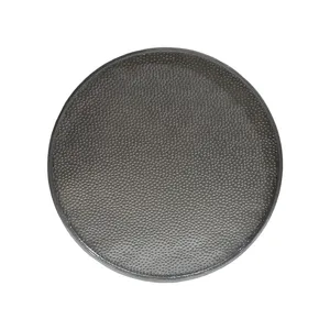 Table basse ronde en aluminium, 26 pouces de diamètre, 17 pouces de hauteur, design industriel, décoration de meubles d'intérieur, finition durable - Product Image 3