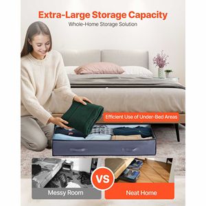 Contenitori Grandi da 90L per Vestiti Sotto il Letto, 39.2 X 19.7 X 7.1 Pollici, con Coperchi Trasparenti e Profilo Basso per Letto - Product Image 3