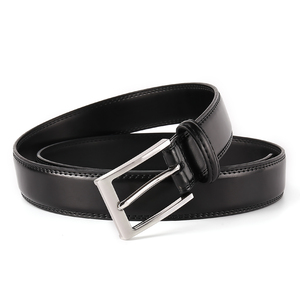 Ceinture décontractée personnalisable en cuir de vache véritable avec boucle à ardillon carrée en acier, motif écossais, robuste, légère et écologique - Product Image 4