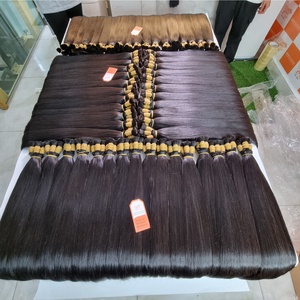 Vietnamese 100% Human <b>Hair</b> Bulk Natural Black Color Double Drawn Pure Raw Unprocessed Virgin Raw <b>Hair</b> - Product Image 3