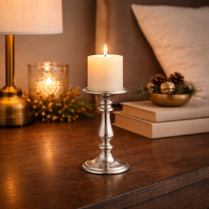 Portavelas Metálico con Acabado Rústico Niquelado al por Mayor para Decoración del Hogar |   Proveedor OEM de Artículos para Mesa de Boda, Hotel y Restaurante - Product Image 3