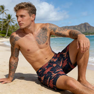 Shorts de bain pour homme essentiels pour l'été, à séchage rapide, avec cordon de serrage, pour la plage et le surf - Product Image 4
