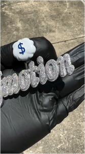 Colgante de Letra Personalizado de Moissanita Estilo Hiphop, Cadena de Moda con Incrustaciones, Joyería de Plata 925 con Nombre para Hombre, Envío Gratis - Product Image 2