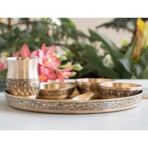 Juego de Vajilla de Bronce Kansa, Juego de Thali Tradicional para Restaurantes, Hoteles y Servicios de Catering - Product Image 2