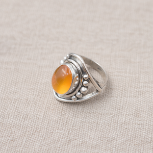 Carnelian Gemstone 925 Sterling Silver <b>Ring</b> Triangle Design Handmade <b>Statement</b> <b>Ring</b> Rose Gold Yellow Gold Plated Jewelry - Product Image 4