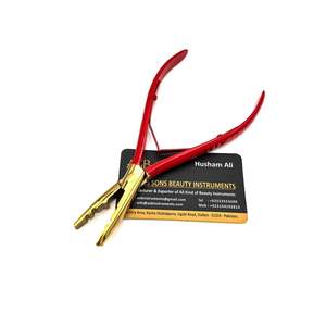Red Gold Multi Functional <b>Hair</b> Extension Pliers Custom Logo Stainless Steel Gold Tip Professional Beauty Instrument - Product Image 4