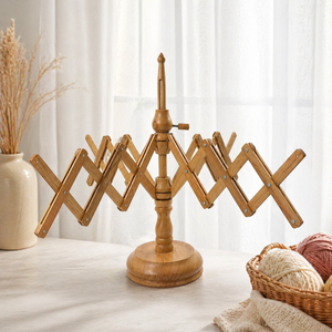 Adjustable Eco-Friendly Durable Beechwood Yarn Swift Stand | <b>Umbrella</b> Swift Yarn Winder Holder for Sewing | Foldable Traditional - Product Image 3
