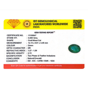 Lab-Created 3.45 Ct Zambian Emerald Loose Gemstone for Fine Jewelry - Product Image 4