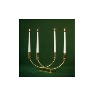 Candelabro moderno de metal con cuatro brazos, decorativo para mesa, minimalista, para mesa de comedor, bodas, eventos, a la moda. - Product Image 1