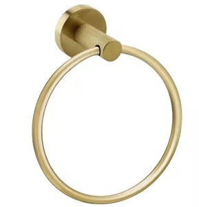 Vintage Style Metal Towel Ring Wall Mounted Rust Resistant Bathroom Storage Single Tier Circular Design Towel Holder - Product Image 4