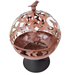 Butterfly and Birds DESIGN Top Trending Iron <b>Fire</b> <b>Pit</b> Durable Freestanding Wood/Coal Burning Outdoor Heating for Patio Garden - Product Image 1