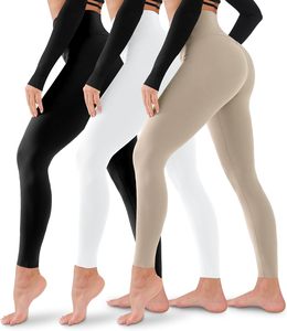 Daily Essential <b>Womens</b> <b>Leggings</b> Soft Knitted Fabric High Elastic Stretch Breathable Secure Waist Modern Yoga Fitness Wear - Product Image 3