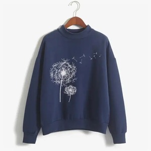 เสื้อฮู้ดดี้โอเวอร์ไซส์ทรงหลวมพิมพ์ลายตัวอักษรโลโก้ใหญ่ด้านหน้า แขนยาว ผ้าฟลีซคอตตอน 100% สำหรับผู้หญิง - Product Image 1