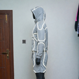 Custom <b>Black</b> Solid Tracksuit Set Reflective Piping <b>Zip</b>-<b>Up</b> <b>Jacket</b> Pants Sportswear Men Women Quick Dry <b>Gym</b> Running Activewear - Product Image 2