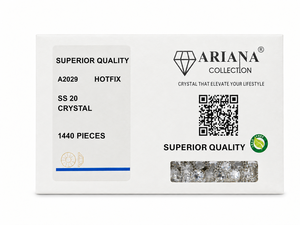 ARIANA SS20 Strass en verre à dos plat, thermocollant, avec feuille d'argent, pour Nail Art, vêtements, chaussures et DIY, Trade Assurance - Product Image 1