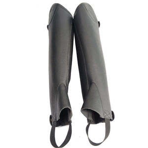 Horse Riding <b>Half</b> <b>Chaps</b> / Pakistan-Made Best Sellers iding <b>Chaps</b> Suede Leather <b>Chaps</b> Straight Zipper - Product Image 3