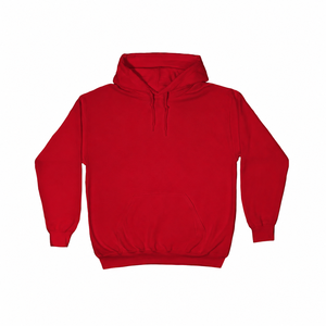 เสื้อฮู้ดสีแดงเรียบแบบกำหนดเอง ยูนิเซ็กส์ ผ้าฟลีซหนาน้ำหนักมาก 100% ผ้าฝ้าย เสื้อกันหนาวแห้งเร็ว 370 กรัม - Product Image 1