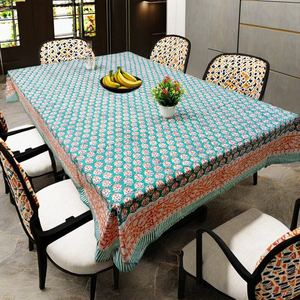 Nappes en coton tricoté personnalisées en gros, imprimées à la main motif floral, modernes pour mariages, fêtes, salles à manger et usage domestique - Product Image 2