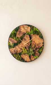 Moss Creek Rustic Wood <b>Clock</b> Timber Trail Nature <b>Clock</b> Verdant Riverwood Wall <b>Clock</b> Forest Path Handmade <b>Clock</b> Moss land Timber - Product Image 4