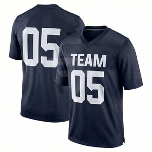Maillot de football américain personnalisé imprimé par sublimation, tissu en maille respirant, coupe unisexe adulte, manches courtes, sangle réglable - Product Image 4
