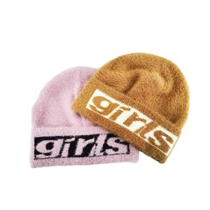 Gorros de Punto Jacquard con Impresión Digital y Logotipo Personalizado, Gorro de Invierno Estilo Y2K Gótico sin Dobladillo, Gorro con Diseño de Calavera - Product Image 1