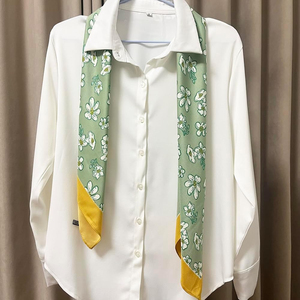 Women's Fashion Elegant Floral Printed Head <b>Scarf</b> <b>Square</b> Bandana From <b>Silk</b> Satin Women's <b>Scarves</b> For Events - Product Image 6