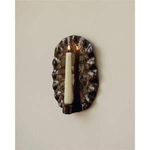 Handcrafted Metal Oak Leaf and Acorn Wall <b>Sconce</b> Set Decorative Floral <b>Candle</b> Holders for Home Lighting and Interior Decor - Product Image 4
