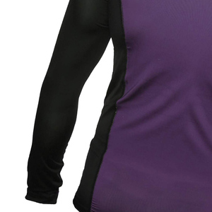 Haut de compression à manches longues pour entraînement hardcore, violet et noir, séchage rapide, pour MMA, unisexe adulte - Product Image 6