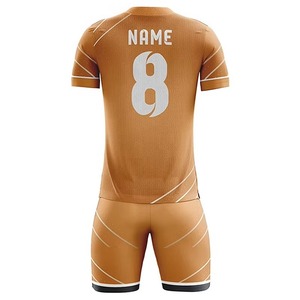 Ensemble de survêtement de football pour homme 2 pièces, col rond, manches courtes, short, respirant, séchage rapide, polyester/coton, pour course en extérieur - Product Image 5