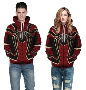 Sudadera con Capucha de Hombre con Estampado de Spider-Man por Transferencia Térmica, Sudadera de Forro Polar para Invierno, Transpirable, Antiencogimiento, Anti-UV, Ecológica y Personalizable - Product Image 1
