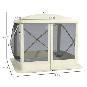 Portable 1-Person Pop up Camping <b>Canopy</b> Gazebo Easy Set-Up Screen Shelter Party <b>Tent</b> with Ventilating Mesh and Carry Bag - Product Image 3
